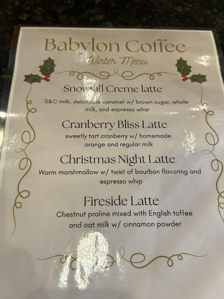 Babylon Coffee Roasters Menu - Image 3
